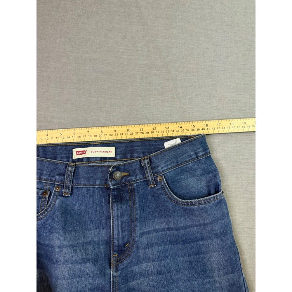 Levi's 505 Regular Fit Jeans Boys 18 Reg 29x29 Blue Good Straight Leg Denim - Picture 5 of 9